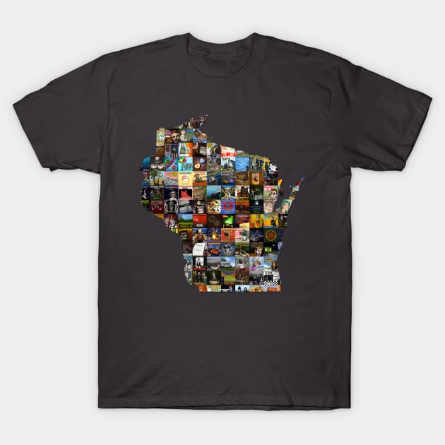 Wisconsin Bound Art State Logo T-Shirt by onloanfromgod